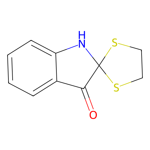 Spiro[1,3-dithiolane-2,2'-[2H]indol]-3'(1'H)-one structure