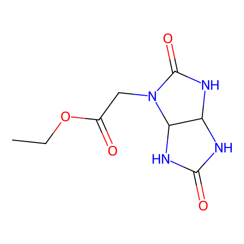 (2,5-Dioxo-hexahydro-imidazo[4,5-d]imidazol-1-yl)-acetic acid ethyl ester structure
