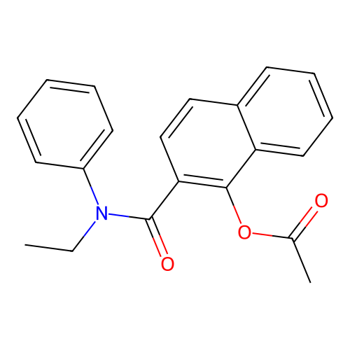 2-[Ethyl(phenyl)carbamoyl]naphthalen-1-yl acetate structure
