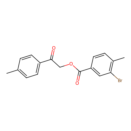2-(4-Methylphenyl)-2-oxoethyl 3-bromo-4-methylbenzoate structure