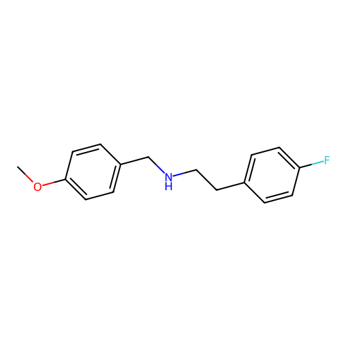 2-(4-fluorophenyl)-N-(4-methoxybenzyl)ethanamine structure