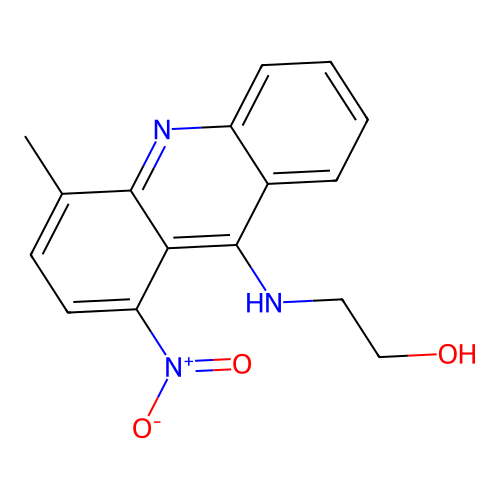 9-(2-Hydroxyethylamino)-4-methyl-1-nitroacridine structure
