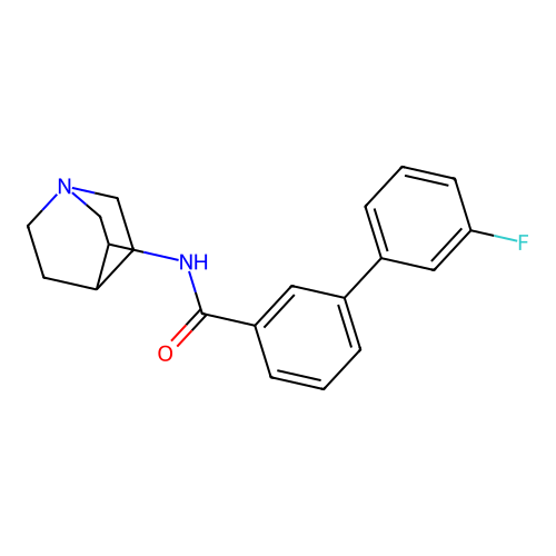 N-(1-azabicyclo[2.2.2]octan-3-yl)-3-(3-fluorophenyl)benzamide structure
