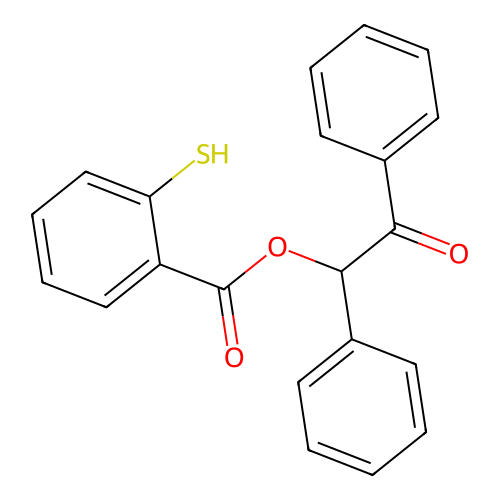 2-Oxo-1,2-diphenylethyl 2-sulfanylbenzoate structure