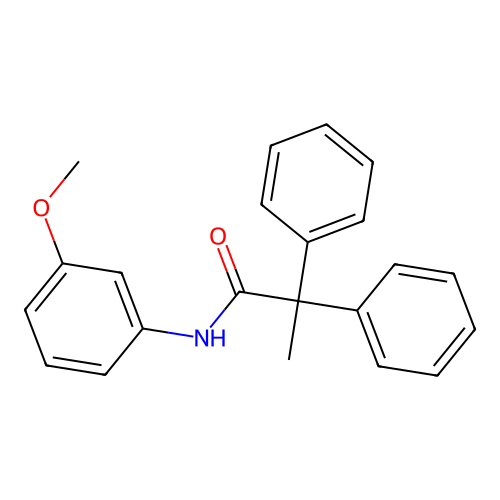 N-(3-methoxyphenyl)-2,2-diphenylpropanamide structure