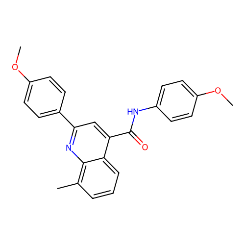 N,2-bis(4-methoxyphenyl)-8-methylquinoline-4-carboxamide structure