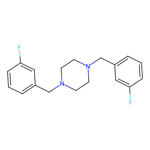 1,4-Bis(3-fluorobenzyl)piperazine structure