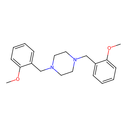1,4-Bis(2-methoxybenzyl)piperazine structure