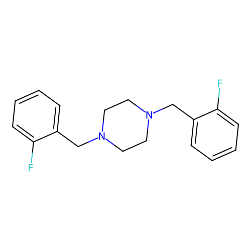 1,4-Bis(2-fluorobenzyl)piperazine structure