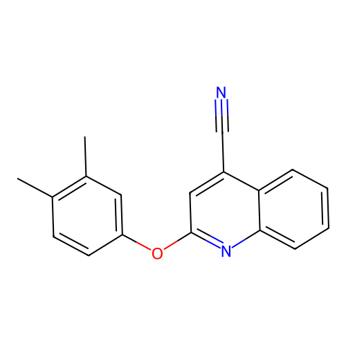 2-(3,4-Dimethylphenoxy)quinoline-4-carbonitrile structure