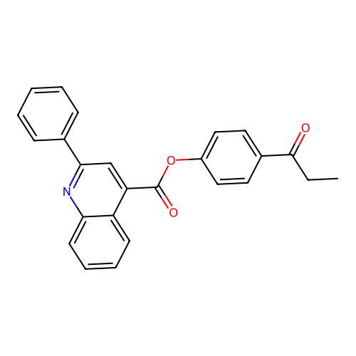 4-Propanoylphenyl 2-phenylquinoline-4-carboxylate structure