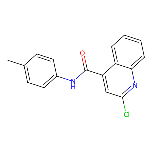 2-chloro-N-(4-methylphenyl)quinoline-4-carboxamide structure