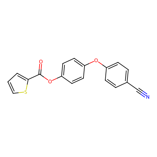 4-(4-Cyanophenoxy)phenyl thiophene-2-carboxylate structure