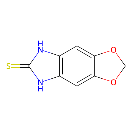 5H-1,3-dioxolo[4,5-f]benzimidazole-6-thiol structure