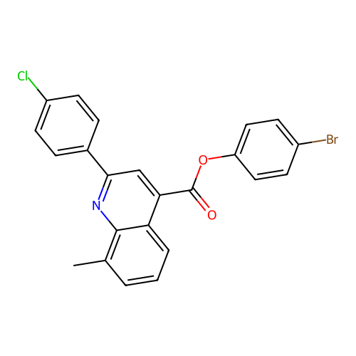 4-Bromophenyl 2-(4-chlorophenyl)-8-methylquinoline-4-carboxylate structure