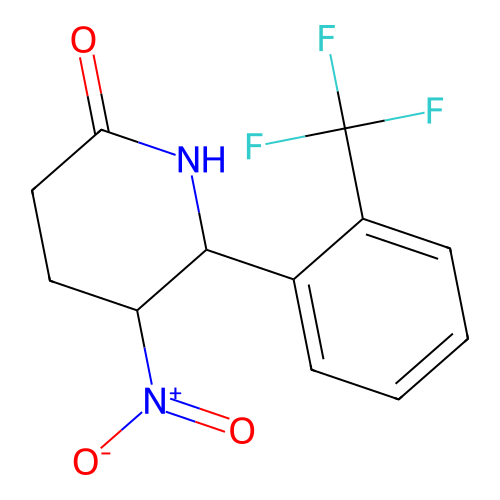 5-Nitro-6-[2-(trifluoromethyl)phenyl]piperidin-2-one structure