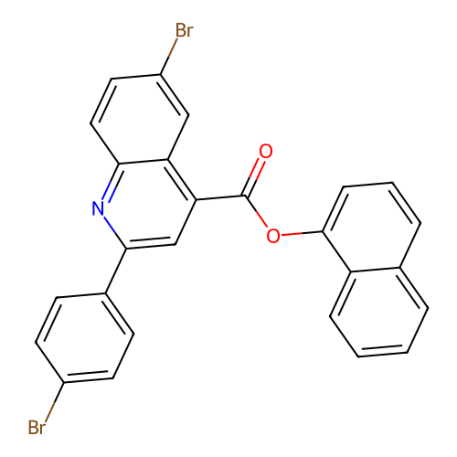 Naphthalen-1-yl 6-bromo-2-(4-bromophenyl)quinoline-4-carboxylate structure