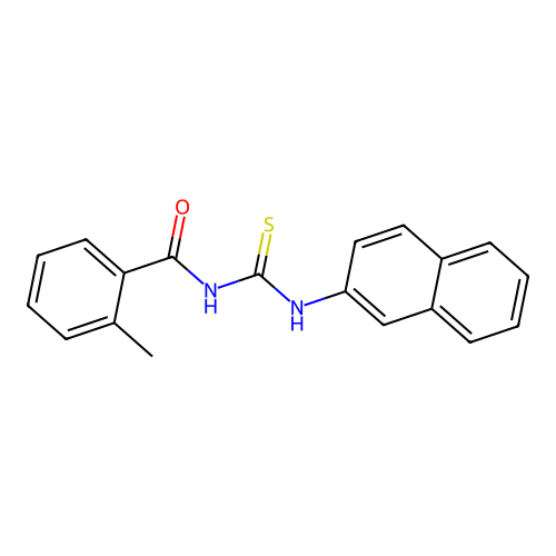 2-methyl-N-(naphthalen-2-ylcarbamothioyl)benzamide structure
