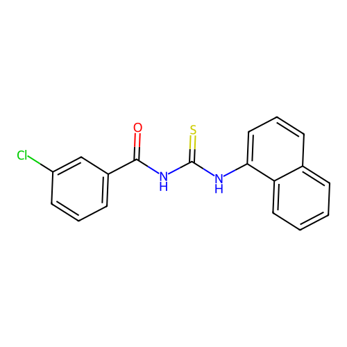 3-chloro-N-(naphthalen-1-ylcarbamothioyl)benzamide structure