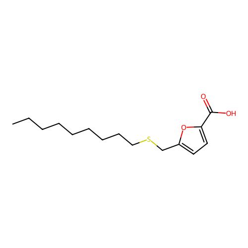 5-[(Nonylsulfanyl)methyl]furan-2-carboxylic acid structure
