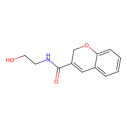 N-(2-hydroxyethyl)-2H-chromene-3-carboxamide structure