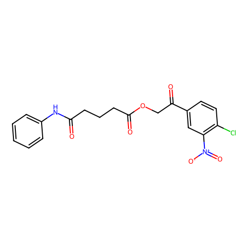 2-(4-Chloro-3-nitrophenyl)-2-oxoethyl 5-oxo-5-(phenylamino)pentanoate structure