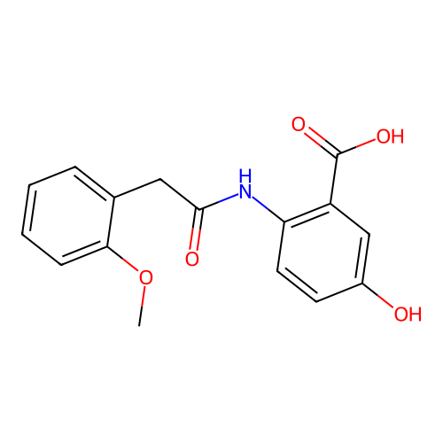 5-Hydroxy-2-{[(2-methoxyphenyl)acetyl]amino}benzoic acid structure