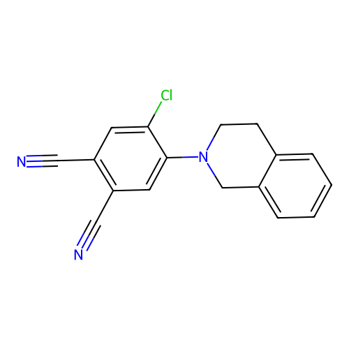 4-chloro-5-(3,4-dihydroisoquinolin-2(1H)-yl)benzene-1,2-dicarbonitrile structure