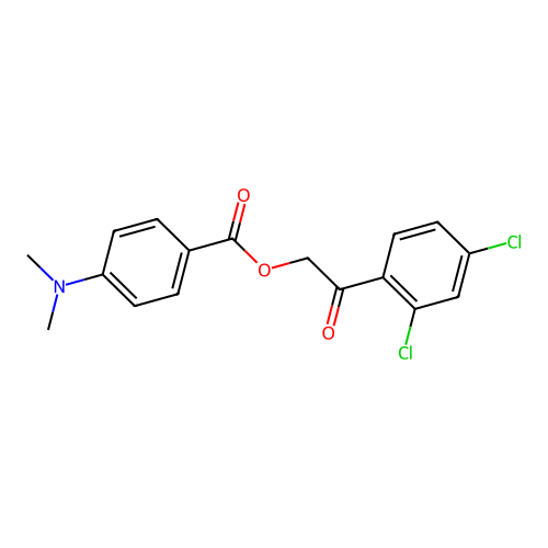 2-(2,4-Dichlorophenyl)-2-oxoethyl 4-(dimethylamino)benzoate structure