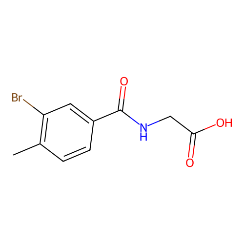 2-[(3-Bromo-4-methylbenzoyl)amino]acetic acid structure