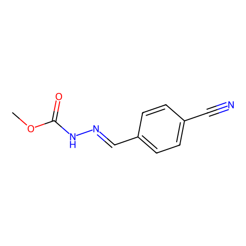 Methyl 2-(4-cyanobenzylidene)hydrazinecarboxylate structure
