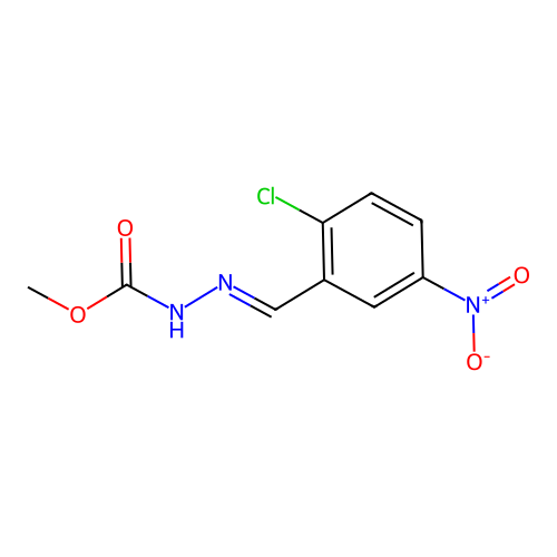 Methyl 2-{2-chloro-5-nitrobenzylidene}hydrazinecarboxylate structure