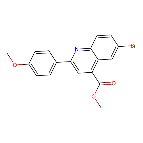Methyl 6-bromo-2-(4-methoxyphenyl)-4-quinolinecarboxylate structure