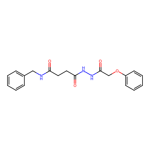 N-benzyl-4-oxo-4-[2-(phenoxyacetyl)hydrazino]butanamide structure