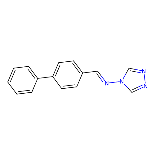 1-(4-phenylphenyl)-N-(1,2,4-triazol-4-yl)methanimine structure
