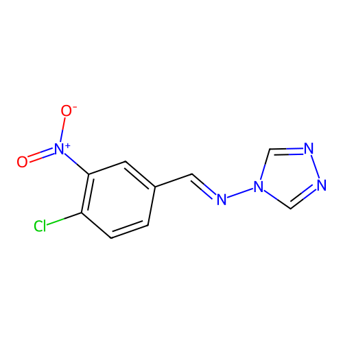 4-({4-chloro-3-nitrobenzylidene}amino)-4H-1,2,4-triazole structure