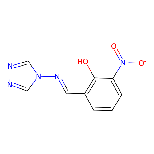 2-Nitro-6-(1,2,4-triazol-4-yliminomethyl)phenol structure