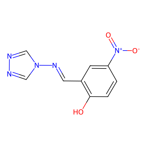 4-Nitro-2-(1,2,4-triazol-4-yliminomethyl)phenol structure