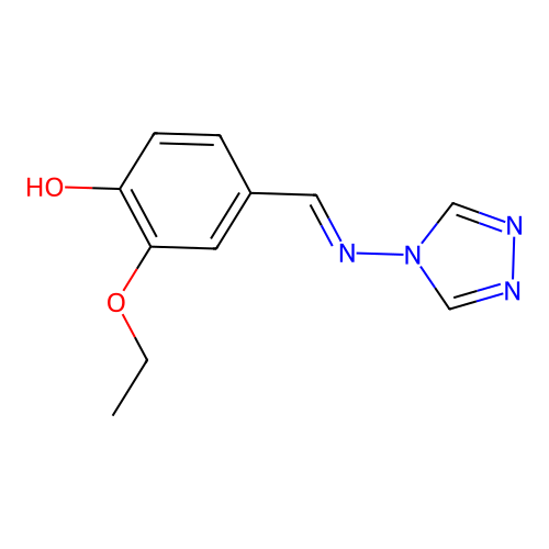 2-Ethoxy-4-(1,2,4-triazol-4-yliminomethyl)phenol structure