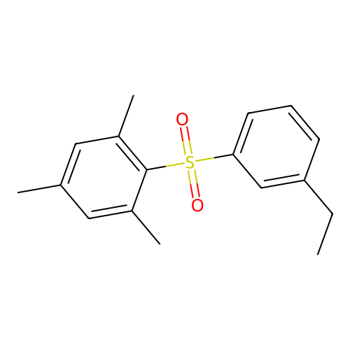 2-[(3-Ethylphenyl)sulfonyl]-1,3,5-trimethylbenzene structure