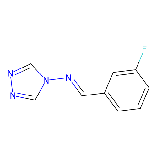 (E)-N-(3-fluorobenzylidene)-4H-1,2,4-triazol-4-amine structure