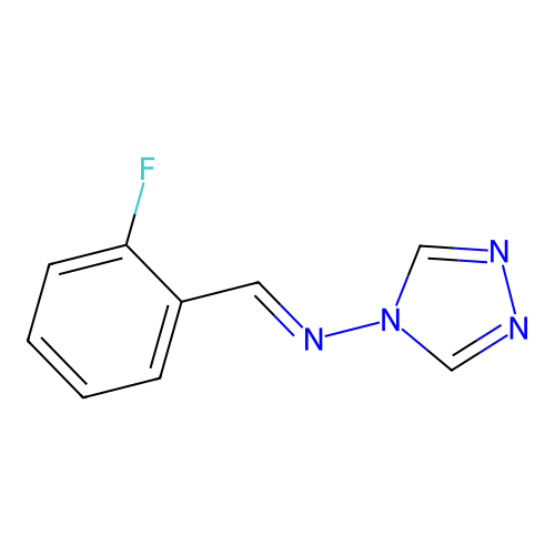 N-[(E)-(2-fluorophenyl)methylidene]-4H-1,2,4-triazol-4-amine structure