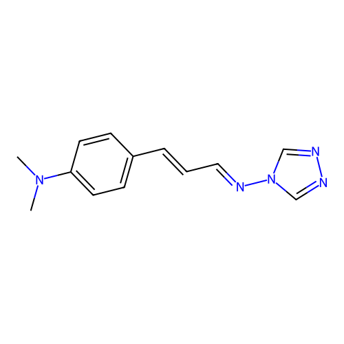 N-[3-[4-(Dimethylamino)phenyl]-2-propen-1-ylidene]-4H-1,2,4-triazol-4-amine structure