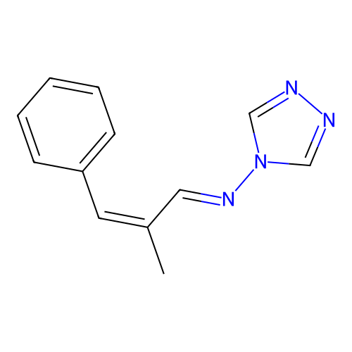 (E)-N-((Z)-2-methyl-3-phenylallylidene)-4H-1,2,4-triazol-4-amine structure