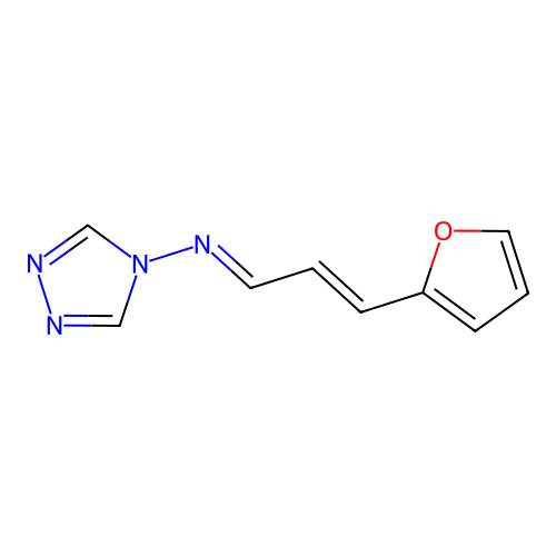 N-[(1E,2E)-3-(furan-2-yl)prop-2-en-1-ylidene]-4H-1,2,4-triazol-4-amine structure