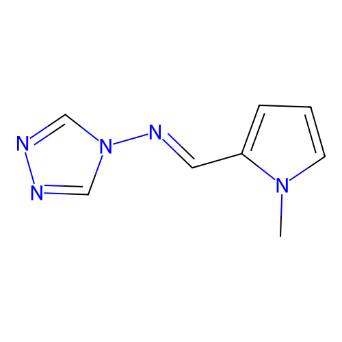 N-[(1-methyl-1H-pyrrol-2-yl)methylene]-N-(4H-1,2,4-triazol-4-yl)amine structure