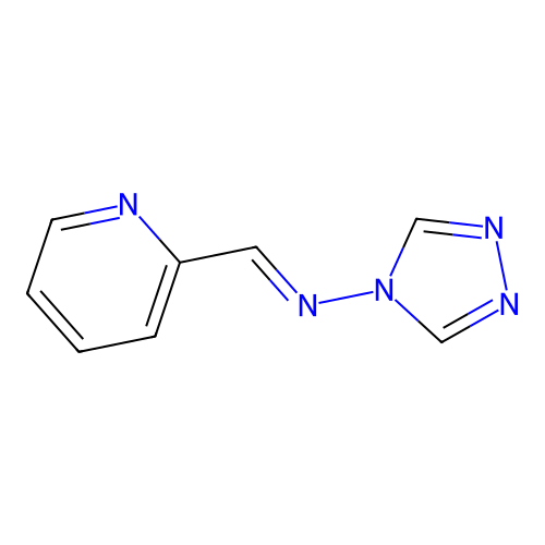 N-[(E)-pyridin-2-ylmethylidene]-4H-1,2,4-triazol-4-amine structure