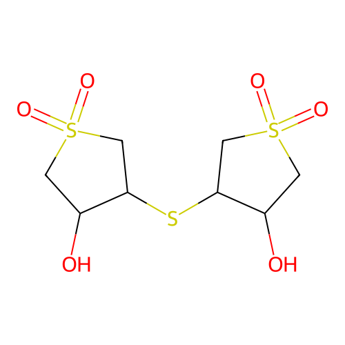 Bis(3-hydroxysulfolan-4-yl) sulfide structure