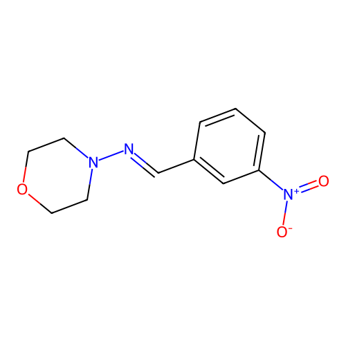 N-morpholin-4-yl-1-(3-nitrophenyl)methanimine structure