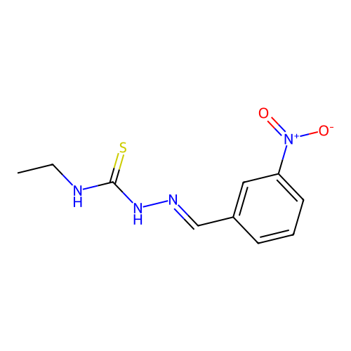 1-Ethyl-3-[(3-nitrophenyl)methylideneamino]thiourea structure